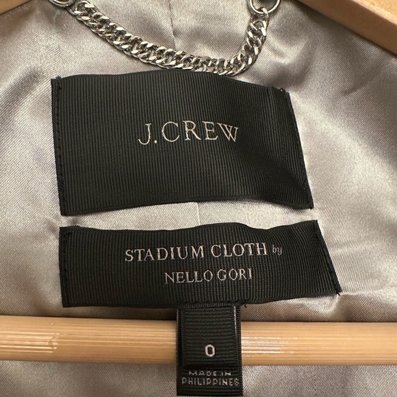 J. Crew By Nello GoriTwo Tone Heather Gray Hooded Wool Coat lined Women’s Size 0 - Picture 6 of 7